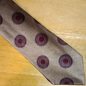 Gianfranco Ferre Brown and Burgundy Patterned Tie